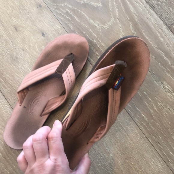 Pink authentic Rainbow flip flops - Picture 3 of 5